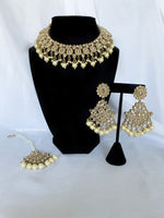 Polki Set with Matching Earrings & Tikka | Indian Jewelry