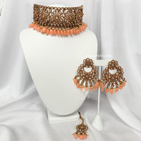 Peach Polki Choker | Indian Jewelry