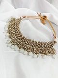 Peach & White Bridal Polki Set | Indian Jewelry