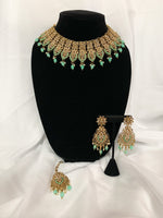 Teal Polki Set | Indian Jewelry