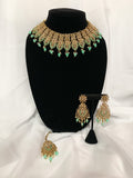 Teal Polki Set | Indian Jewelry