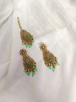 Teal Polki Set | Indian Jewelry