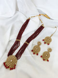 Burgundy Rani Haar | Indian Jewelry