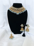 Baby Blue Polki Set | Indian Jewelry