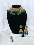 Emerald Green Polki Set | Indian Jewelry