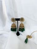 Emerald Green Polki Set | Indian Jewelry