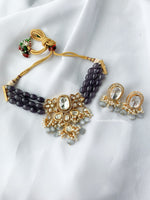 Polki & American Diamond Beaded Set | Indian Jewelry