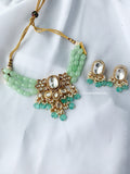 Polki & American Diamond Beaded Set | Indian Jewelry