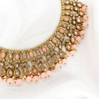 Peach Polki Set | Indian Jewelry