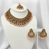 Peach Polki Set | Indian Jewelry