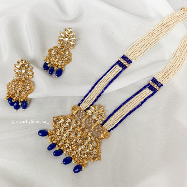 Royal Blue Pearl Haar | Indian Jewelry