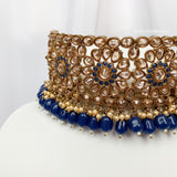 Navy Blue Polki choker | Indian Jewelry