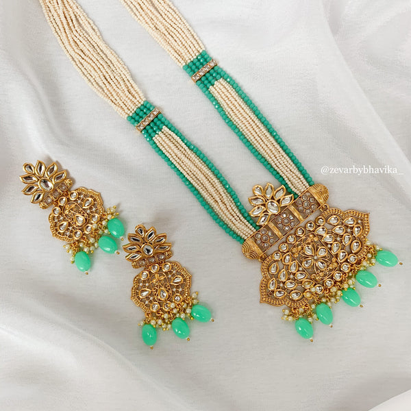 Turquoise Pearl Haar | Indian Jewelry