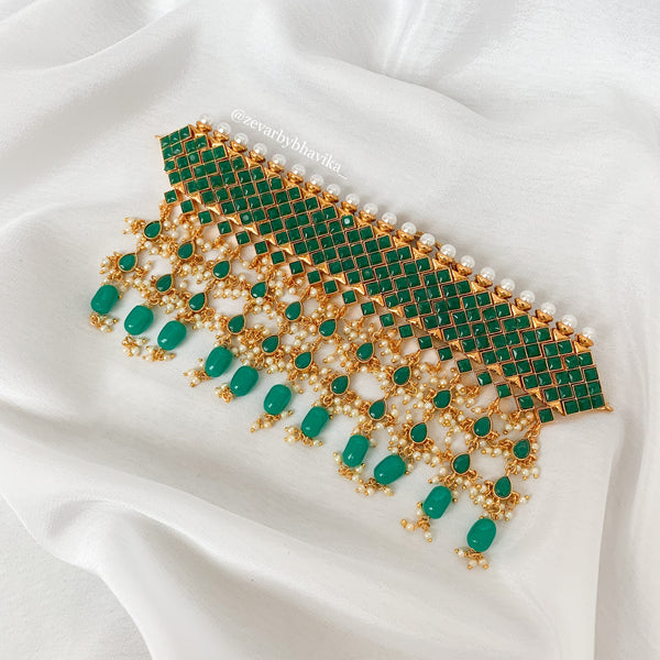 Emerald Green Statement Choker | Indian Jewelry