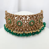 Emerald Green Polki Choker | Indian Jewelry