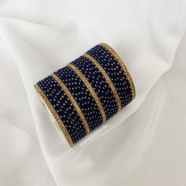 Navy Blue Bangle Set | Indian Jewelry