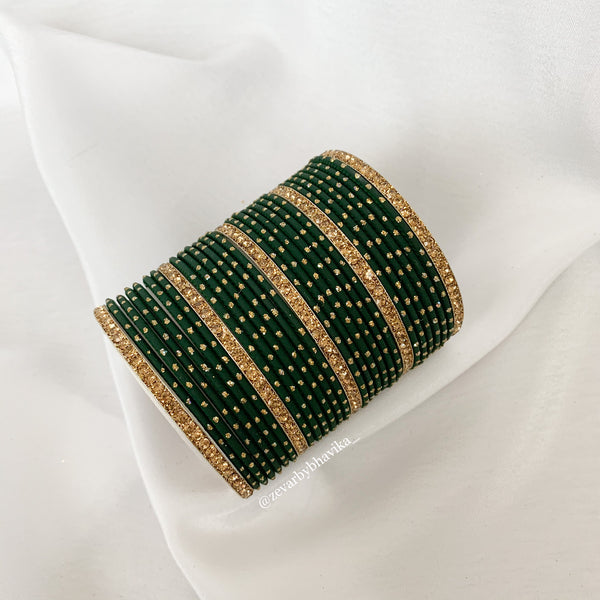 Emerald Green Bangle Set | Indian Jewelry